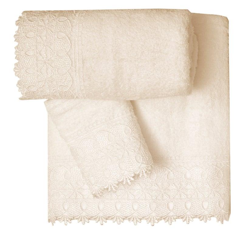 Πετσέτες Προσώπου + Χεριών Δανδέλα Viopros Νο4 Εκρού