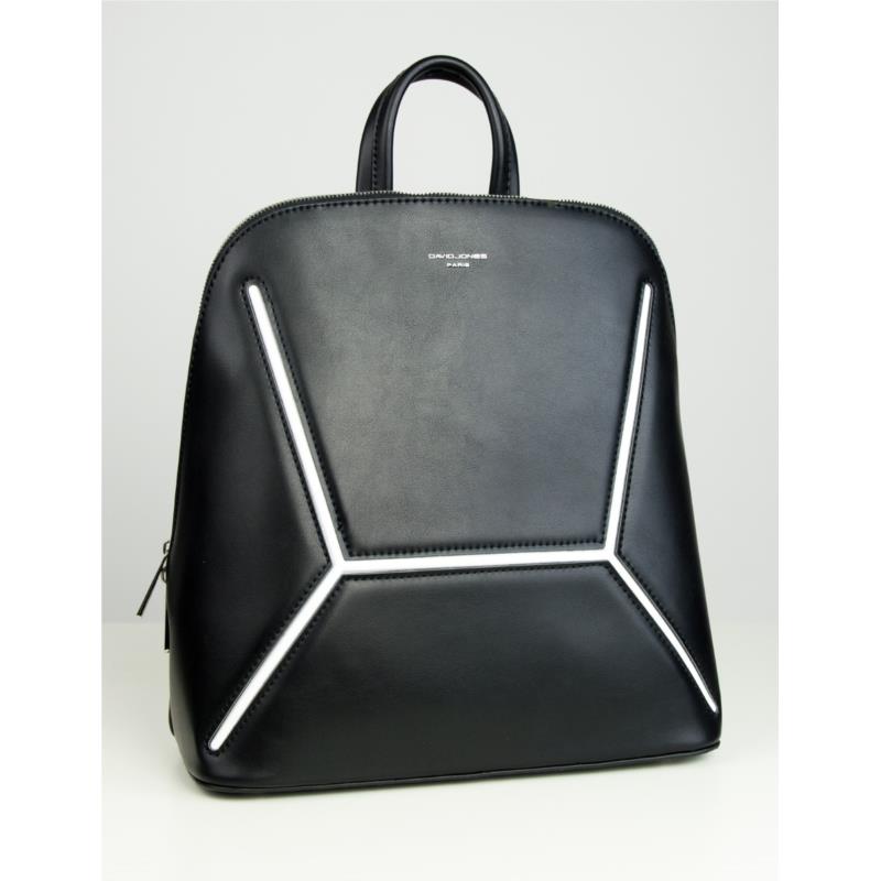 Γυναικείο μαύρο Backpack δερματίνη με σχέδιο David Jones 62612A