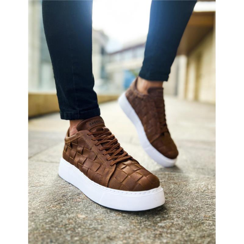 Ανδρικά ταμπά καπιτονέ sneakers δερματίνη CH209T