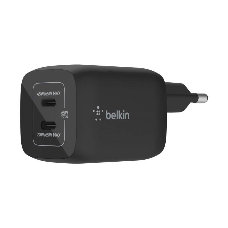 Belkin Dual 65W USB-C Gan Black