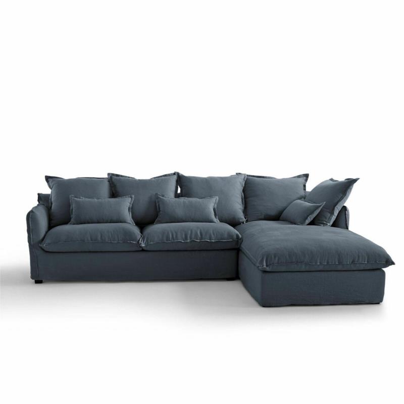 Κάλυμμα για γωνιακό καναπέ από λινό Αριστερός