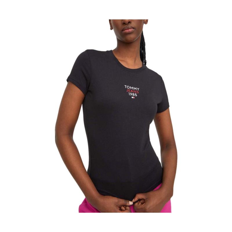 T-shirt με κοντά μανίκια Tommy Hilfiger TOMMY JEANS ESSENTIAL LOGO 1 SLIM FIT T-SHIRT WOMEN