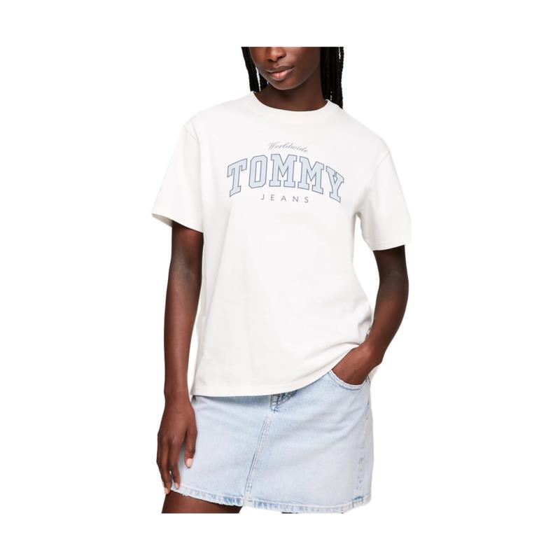 T-shirt με κοντά μανίκια Tommy Hilfiger TOMMY JEANS VARSITY LUX RELAXED FIT T-SHIRT WOMEN