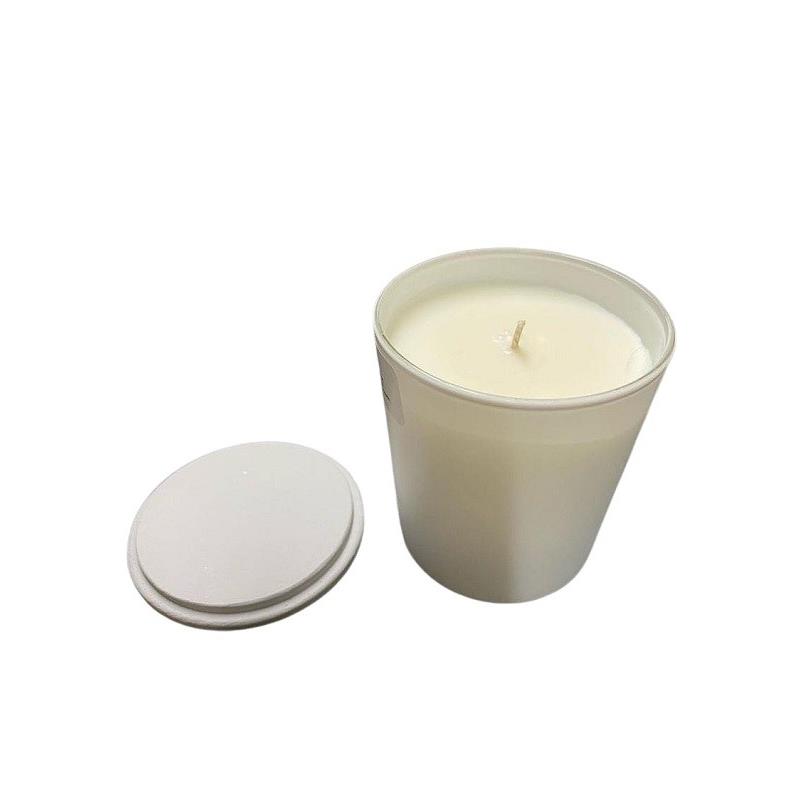 Κερί Αρωματικό Σόγιας Σε Λευκό Ποτήρι Με Καπάκι 7x9εκ. Αλμυρή Καραμέλα 24132 (Χρώμα: Λευκό) - 24home.gr - 24132