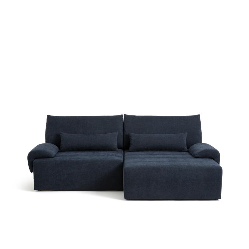Γωνιακός καναπές-κρεβάτι με ανάγλυφη ταπετσαρία Μ180xΠ228xΥ100cm