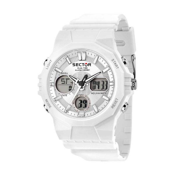 Sector EX-40 Dual Time Chronograph White Synthetic Strap Ρολόι Χειρός