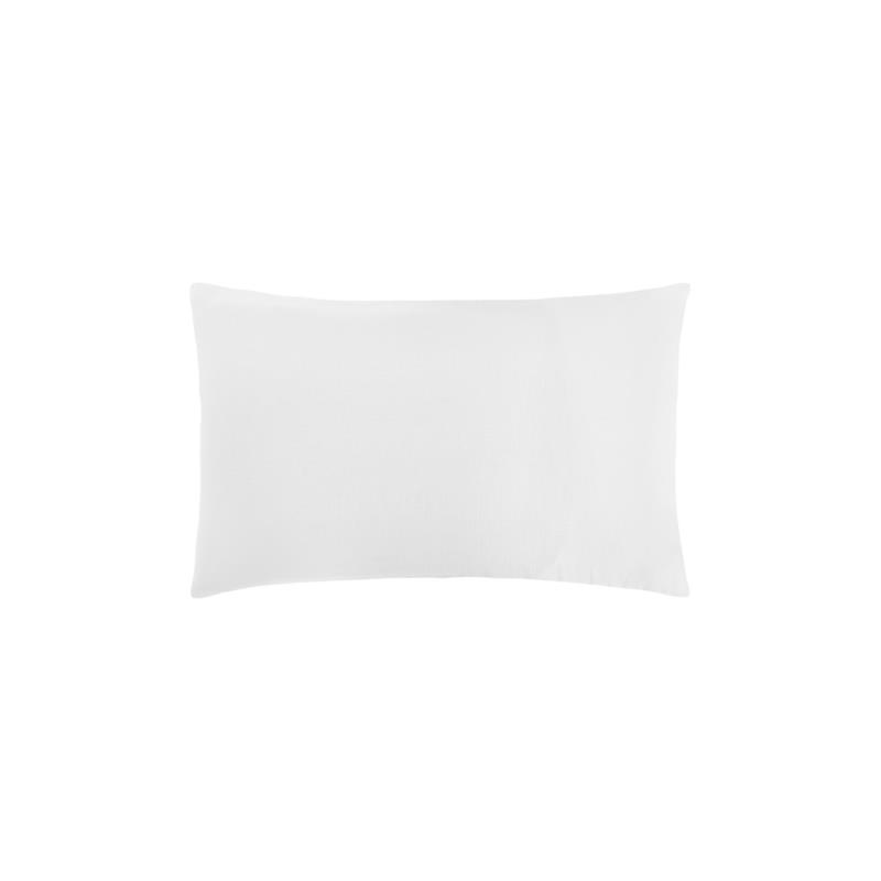 Coincasa μαξιλαροθήκη μονόχρωμη από λινό πικέ 50 x 80 cm - 007156568 Λευκό