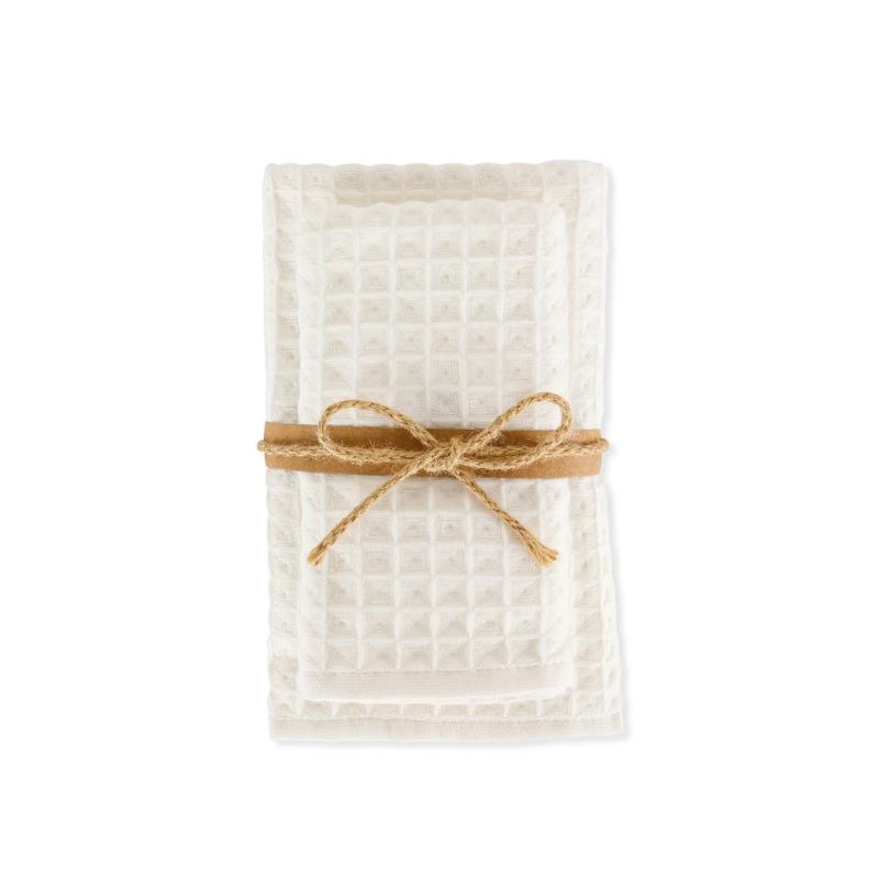 Coincasa σετ πετσέτες μπάνιου με ανάγλυφο σχέδιο (2 τεμάχια) - 007262037 Λευκό