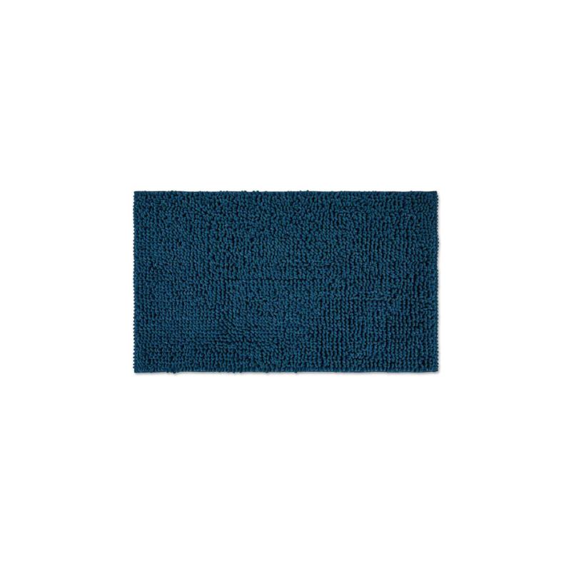 Coincasa χαλάκι μπάνιου από μικροΐνες με αντιολισθητική βάση "Shaggy" 120 x 70 cm - 007358372 Μπλε Σκούρο