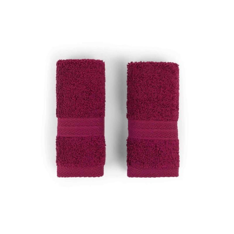 Coincasa σετ πετσέτες μπάνιου μονόχρωμες 30 x 30 cm - 007359756 Βυσσινί