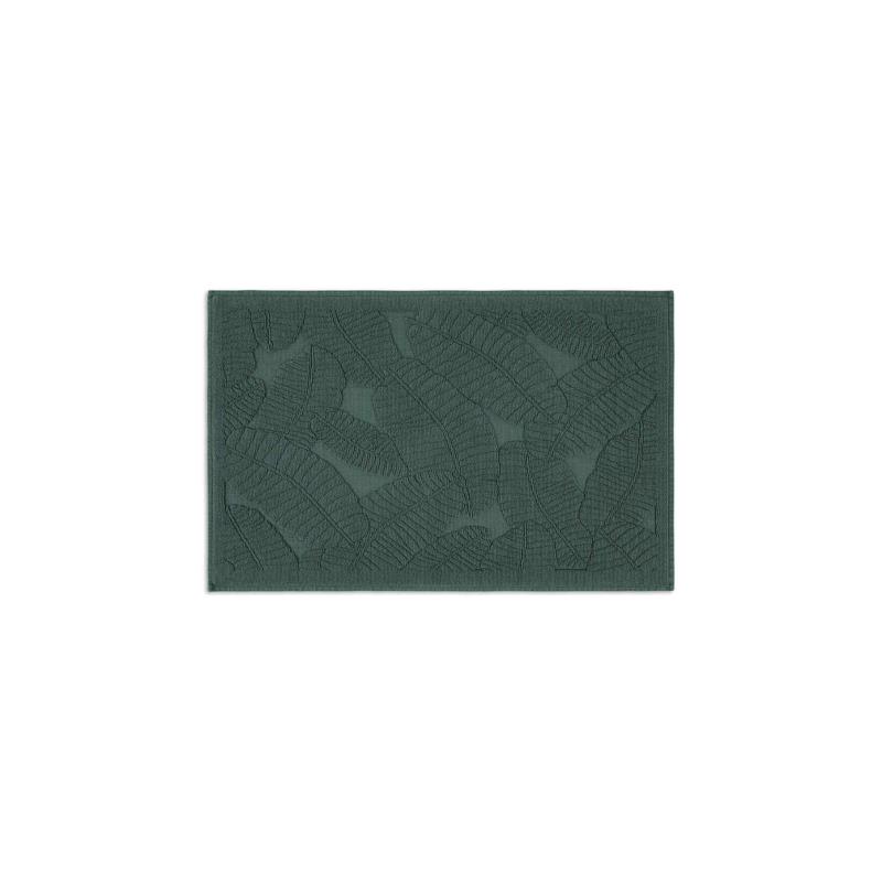 Coincasa χαλάκι μπάνιου με ανάγλυφο σχέδιο 84 x 54 cm - 007359835 Πράσινο Σκούρο