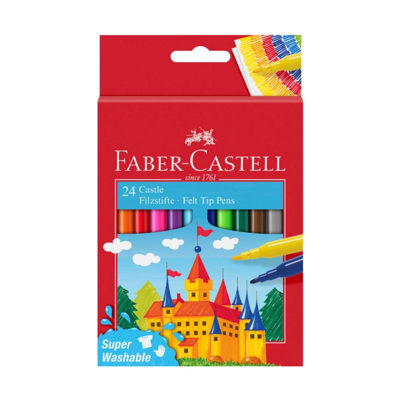 Faber-Castell Μαρκαδόροι Σετ των 24 Super Washable - 077554202