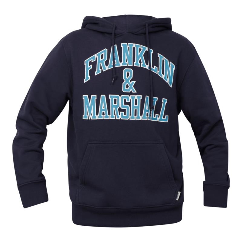 Franklin & Marshall LOGO FM HOODIE Μπλε