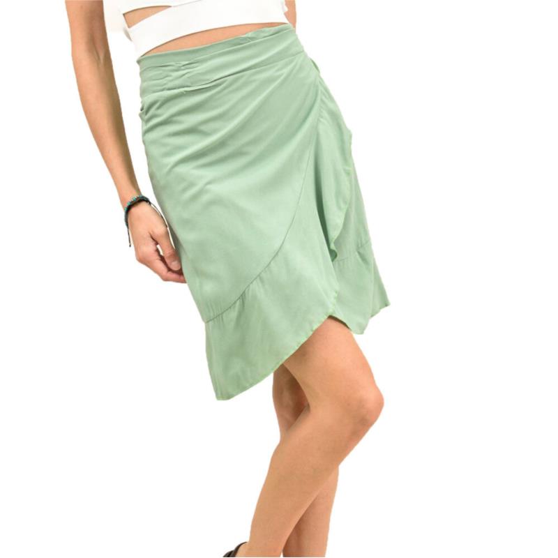 Γυναικεία mini φούστα μονόχρωμη Πράσινο 11769