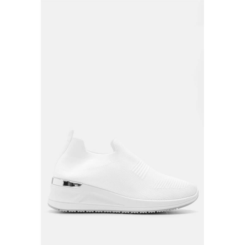 Sneakers Κάλτσα με Πλατφόρμα - Λευκό