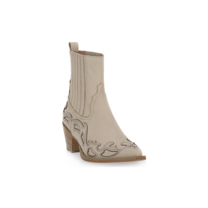 Μποτάκια/Low boots Priv Lab CREMA VITELLO