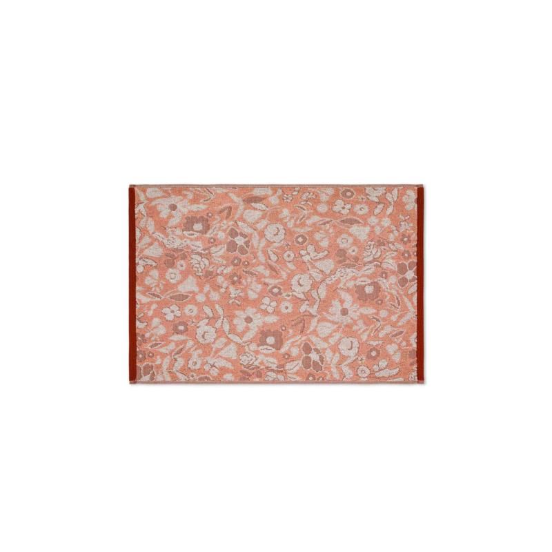 Coincasa πετσέτα προσώπου βαμβακερή με floral motif 100 x 60 cm - 007377560 Κοραλί
