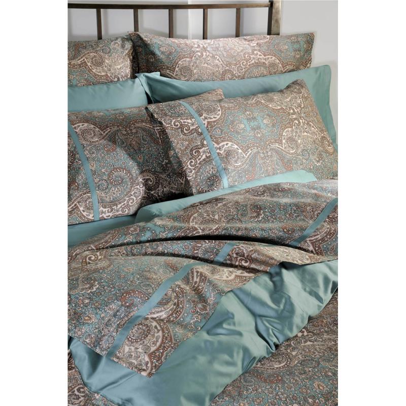 DOWN TOWN Home σετ μαξιλαροθήκες ύπνου με paisley pattern "833 Bombay Petrol" 2 x 52 x 75 cm - 41-1069