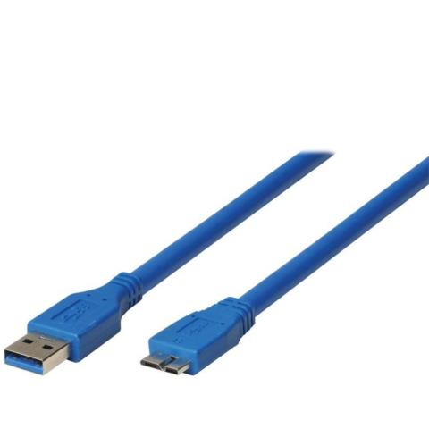 Heitech 09004109 Καλωδιο Συνδεσης Usb 3.0 Micro «Super Speed» 1.5M