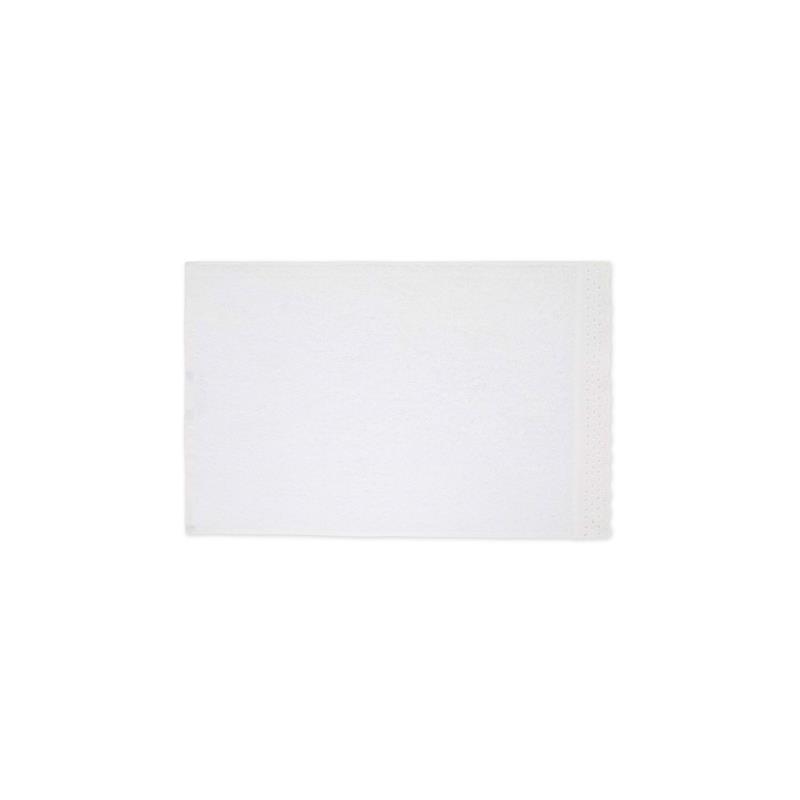 Coincasa πετσέτα προσώπου μονόχρωμη με δαντελένια φάσα 100 x 50 cm - 007396260 Λευκό