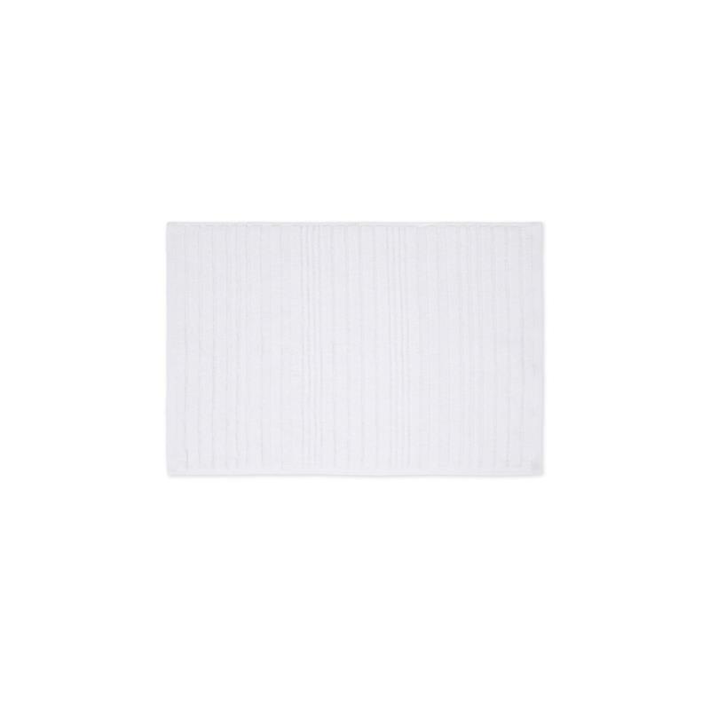 Coincasa πετσέτα προσώπου μονόχρωμη με ανάγλυφο ριγωτό σχέδιο 100 x 60 cm - 007396660 Λευκό