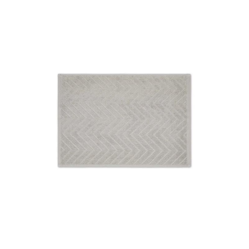 Coincasa πετσέτα προσώπου μονόχρωμη με all-over zig zag pattern 100 x 60 cm - 007396705 Γκρι