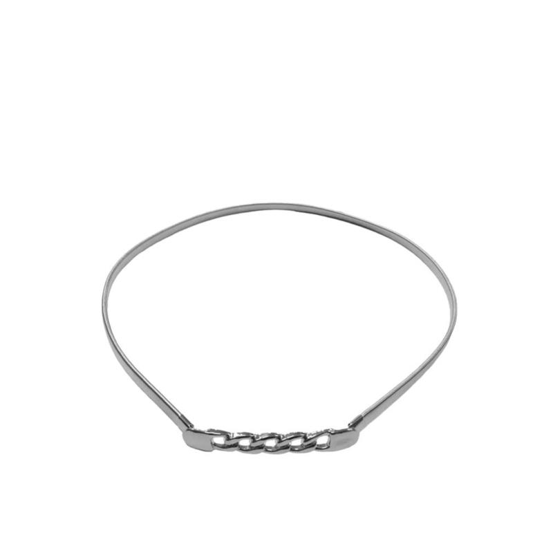 silver metal elastic belt Vana