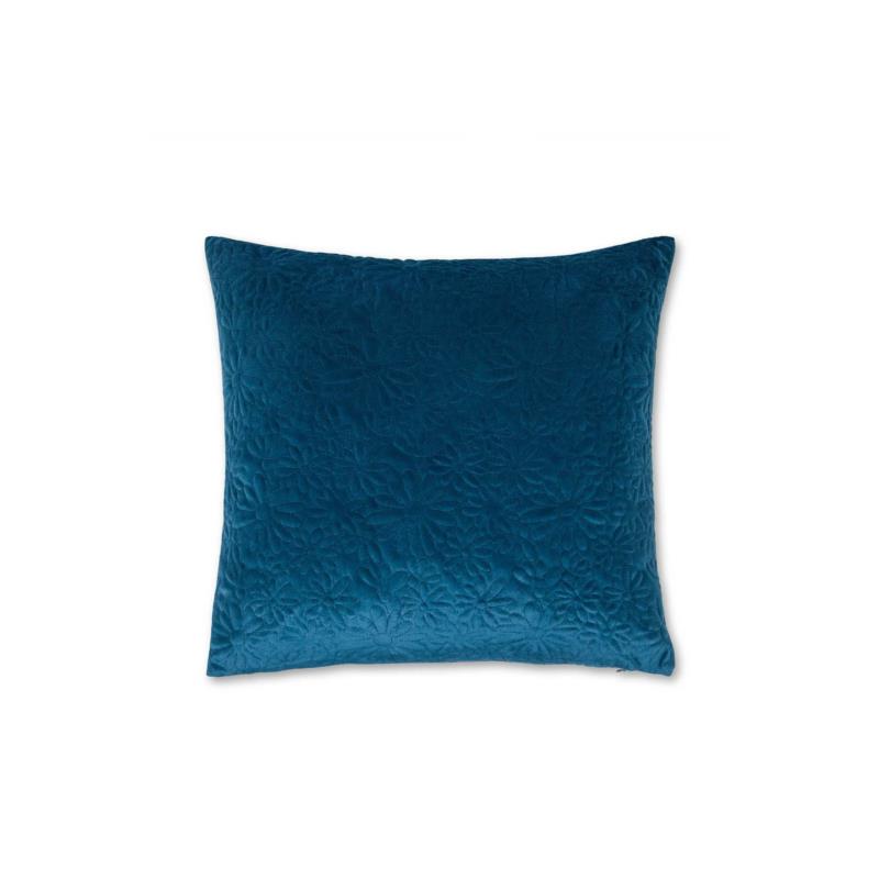 Coincasa διακοσμητικό μαξιλάρι μονόχρωμο με ανάγλυφο σχέδιο 45 x 45 cm - 007393755 Μπλε