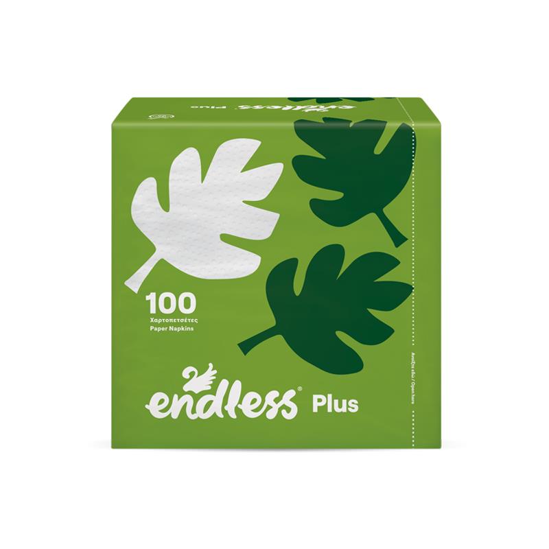 Χαρτοπετσέτα Λευκή Plus Endless 30x30 (80 φύλλα)