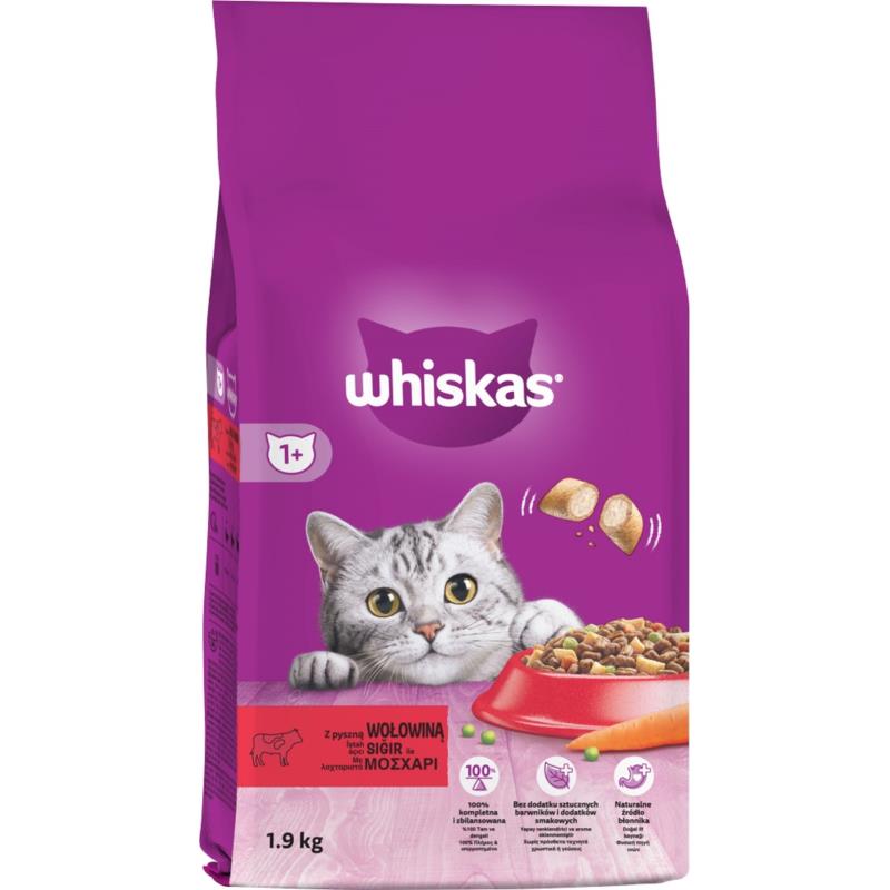 Ξηρά Τροφή για Γάτες με Μοσχάρι Adult Whiskas (1.9kg)