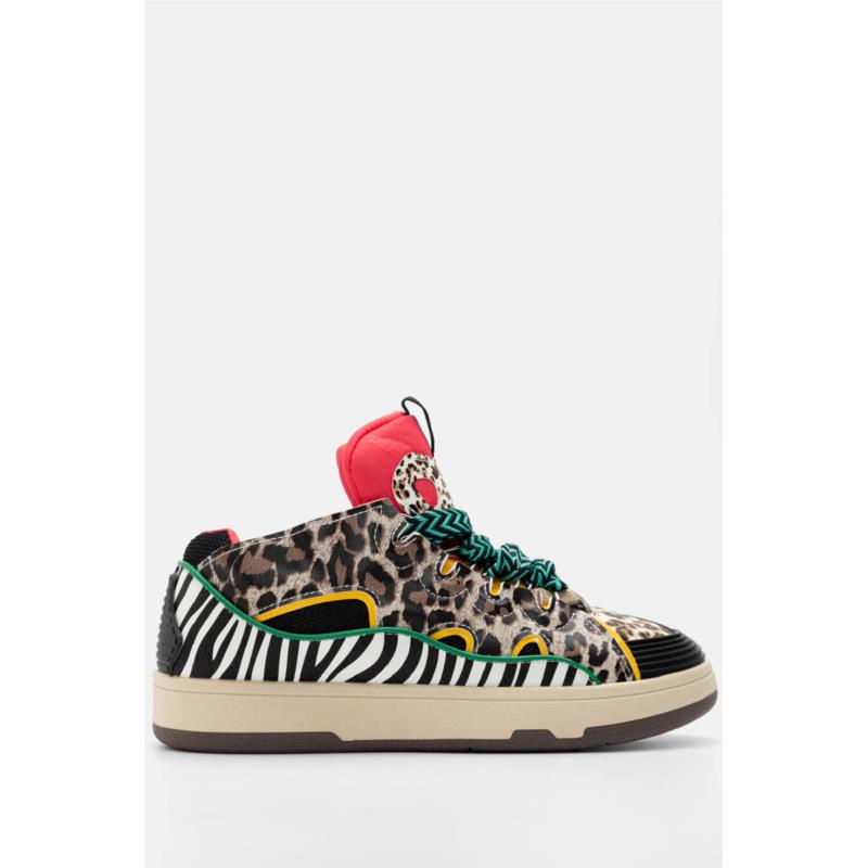 Sneakers με Διπλά Κορδόνια - Animal Print