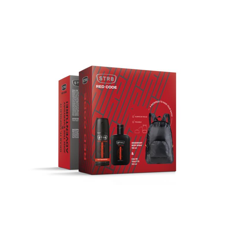Σετ Δώρου με Άρωμα ,Αποσμητικό Spray και Σακίδιο Πλάτης STR8 Red Code (100+150ml)