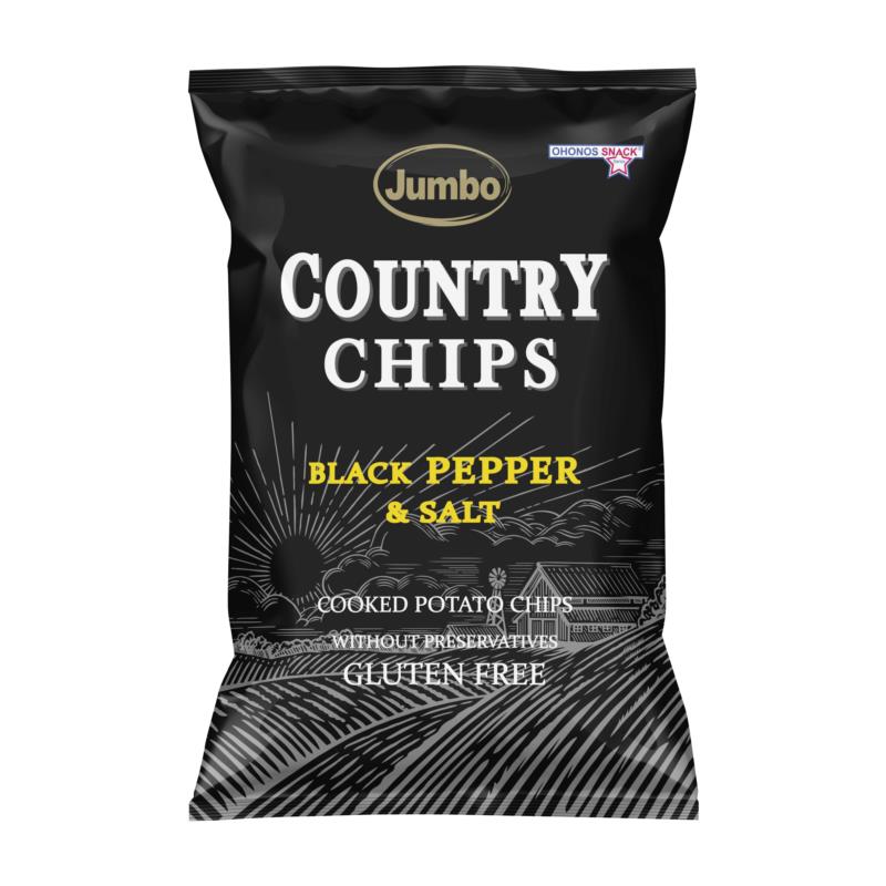 Τσιπς Country Μαύρο Πιπέρι & Αλάτι Jumbo (150g)