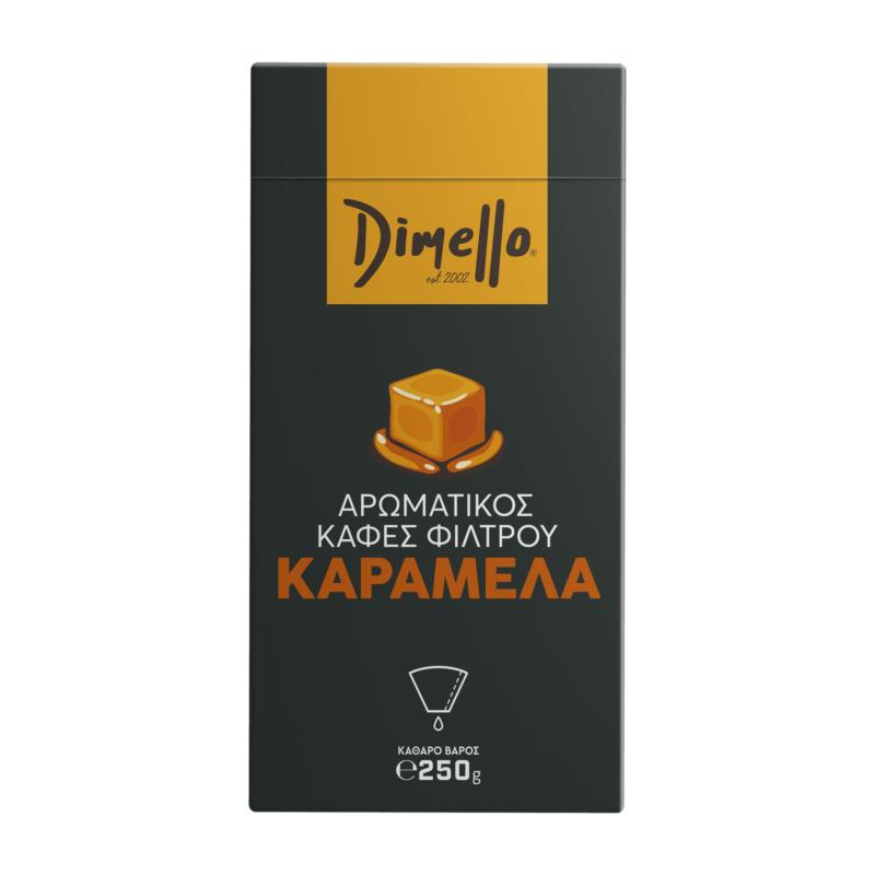 Αλεσμένος Καφές Φίλτρου με άρωμα Καραμέλα Dimello (250 g)