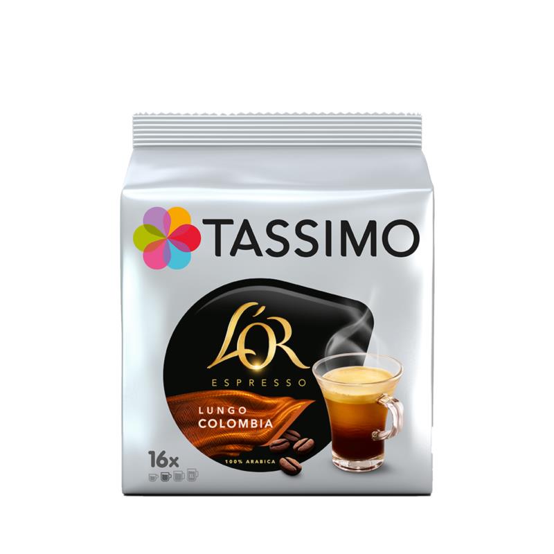 Κάψουλες Espresso L'Or Lungo Colombia Για Μηχανή Tassimo Jacobs (16 τεμ)