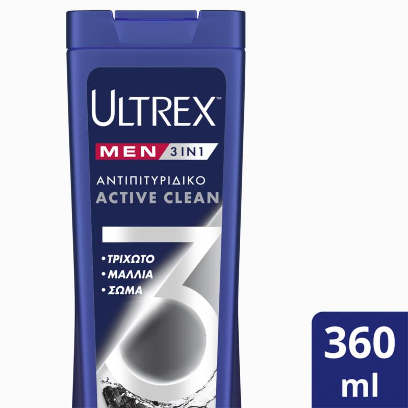 Σαμπουάν Action Clean 3 in 1 Ultrex (360ml)
