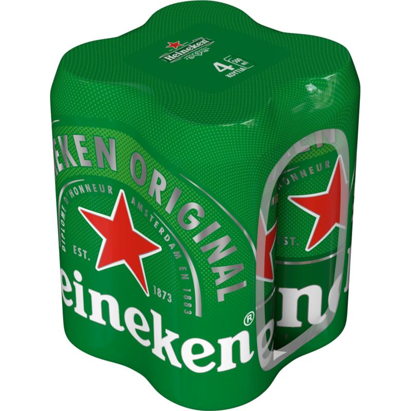 Μπύρα Lager Κουτί Heineken (4x500 ml)