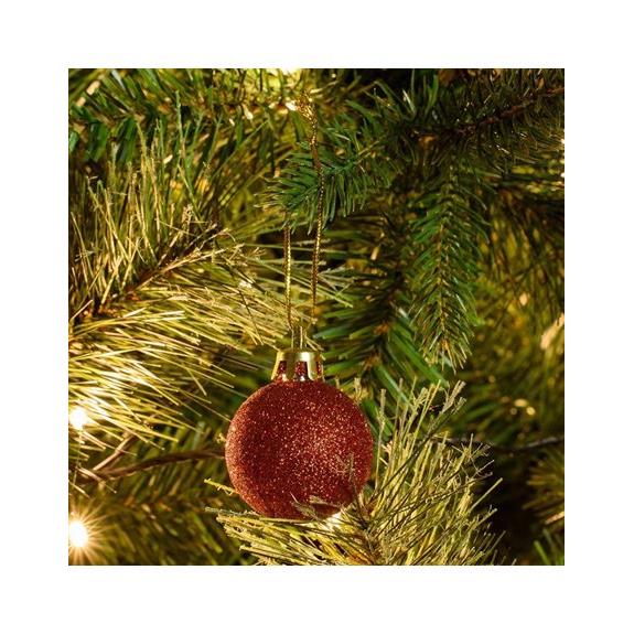 V. Christakopoulos Χριστουγεννιάτικες Μπάλες Σετ 12Τμχ Με Glitter 2,5εκ Κόκκινες - 53168-1