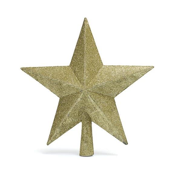 V. Christakopoulos Χριστουγεννιάτικη Κορυφή Αστέρι Με Glitter 25εκ Χρυσή - 5808
