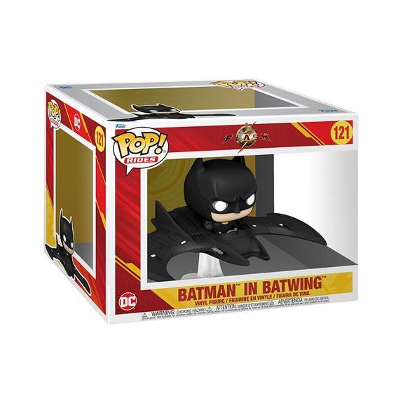 Funko Φιγούρα Pop Rides Deluxe Dc The Flash Batman In Batwing #121 - 65603