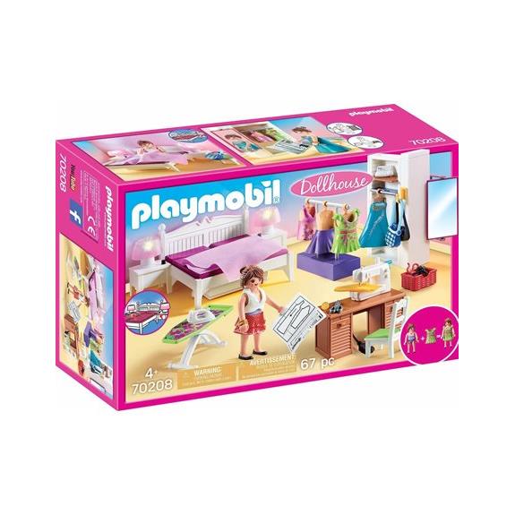 Playmobil Dollhouse Υπνοδωμάτιο Με Ατελιέ Ραπτικής - 70208