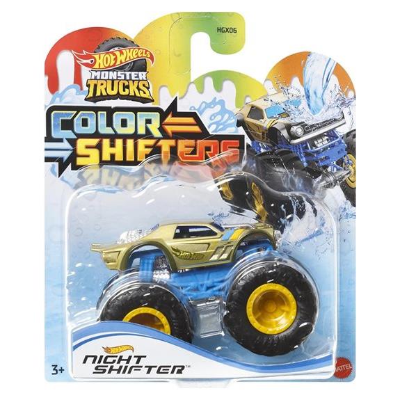 Mattel Hot Wheels Οχημα Monster Trucks Color Shifters Night Shifter - HNW06
