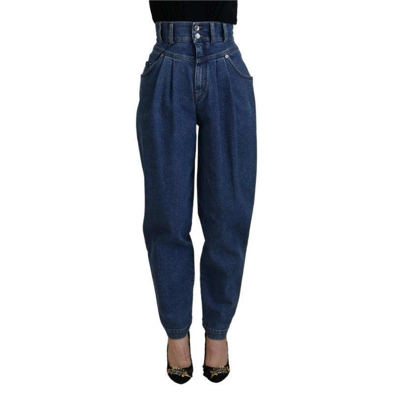 Dolce & Gabbana Blue High Waist Denim Cotton Stretch Jeans PAN74231 IT42