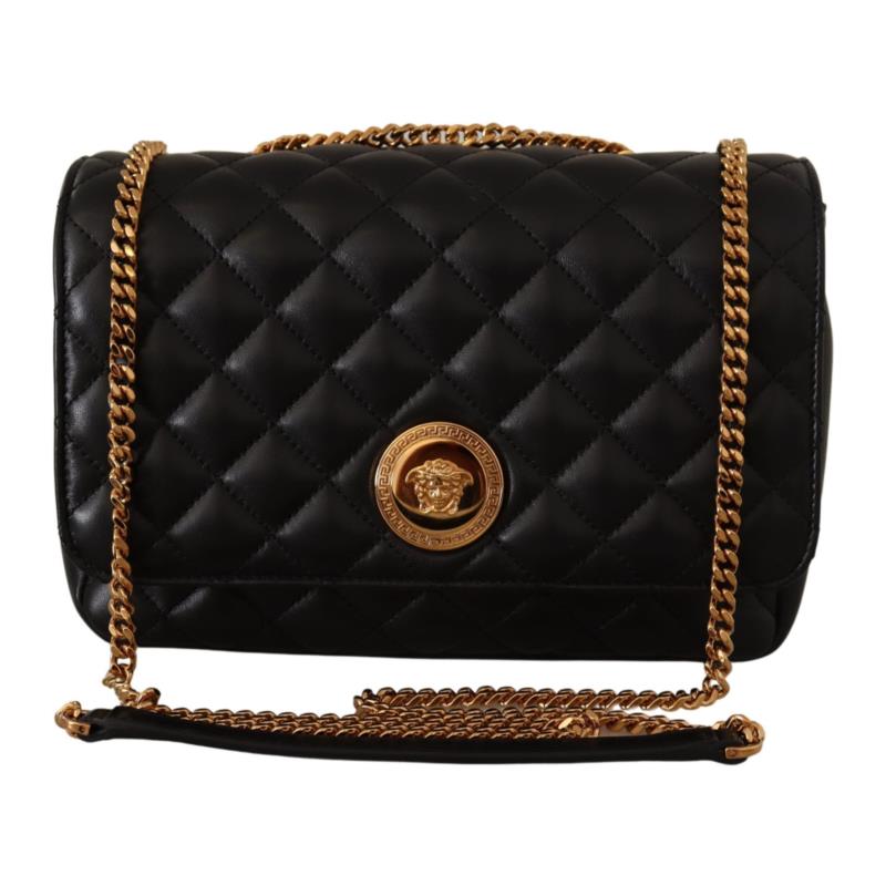 Versace Black Nappa Leather Medusa Shoulder Bag 8054712668869 8054712668869 One Size