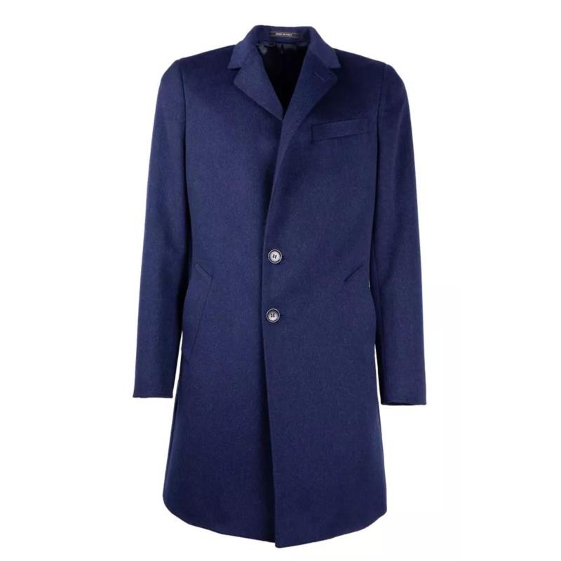 Made in Italy Blue Wool Vergine Jacket LO-10507 IT48