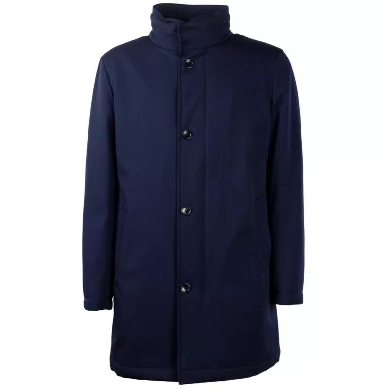 Made in Italy Blue Wool Vergine Jacket LO-11371 IT54