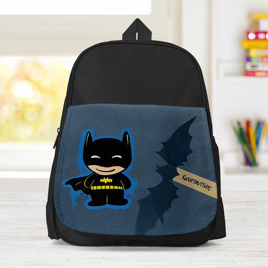 Batboy - Σχολική Τσάντα Μονόχρωμη Μαύρο