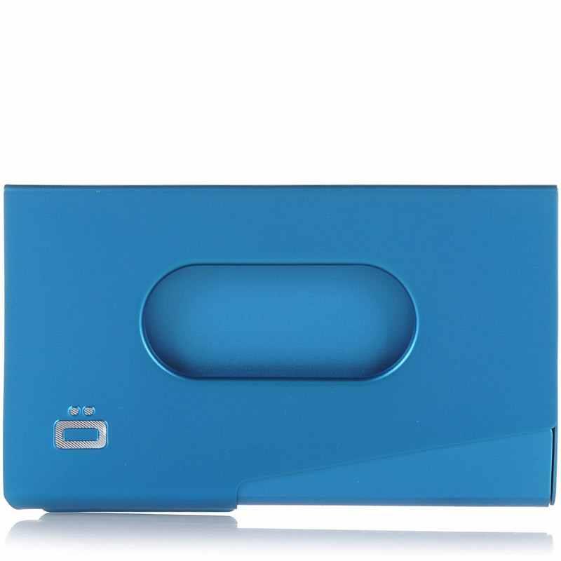 Μεταλλική Καρτοθήκη Ogon Designs One Touch Business Card Holder RFID Safe Blue