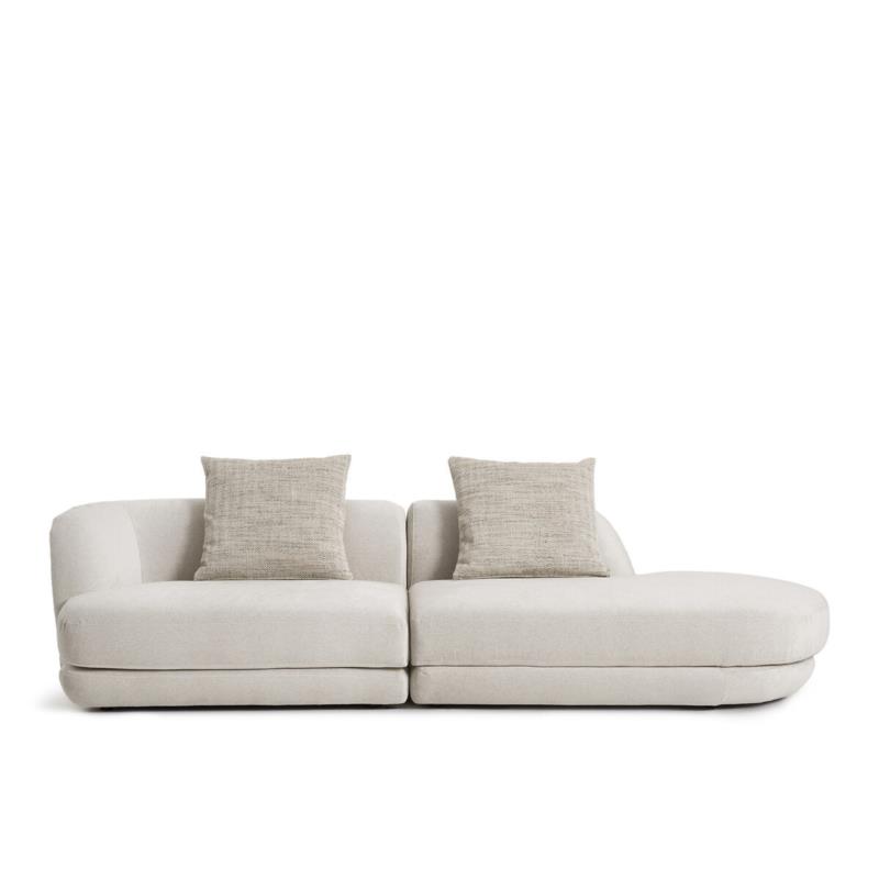 Τετραθέσιος καναπές από λινό βελούδο