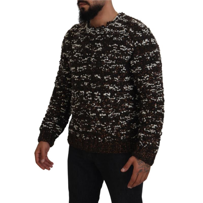Dolce & Gabbana Brown Knitted Wool Fatto A Mano Sweater TSH83881 IT48